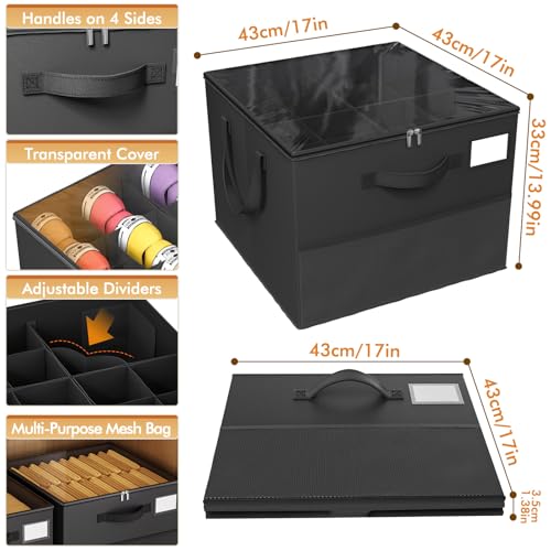 NestOrganix 2 Pack Shoe Organizer for Closet, Large Shoe Box Storage Containers, Foldable Shoe Storage Organizer Box Bin with Adjustable Dividers and Clear Cover, Space Saving Shoes Holder, Black - color: Black