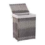 Mxfurhawa Slim Laundry Basket on Wheels, Heavy Duty Cotton Liner Laundry Storage Hamper with Handles, Collapsible Clothes Wire Basket Organizer Laundry Bag (02A) - color: 02A