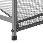 Whitmor Metal & Mesh 4-Tier Shoe Rack, Store up to 12 Pairs of Shoes, Stackable, 9" L x 21.6" W x 27" H, Gunmetal - size: 4-Tier,Gunmetal