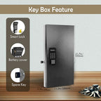 48-Key Smart Key Lock Box Wall Mount – Commercial Key Cabinet with App, Keypad, Bluetooth & WiFi Unlock (Sold Separately), Access Log Tracking, Key Management System for School, Office - size: 48 Keys (Smart）
