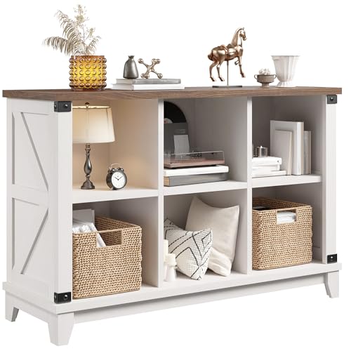 EnHomee 6 Cube Storage Organizer and Shelf, Cube Storage Shelf,White Bookshelf with Storage for Bedroom and Home Office - color: White, size: 6 cube