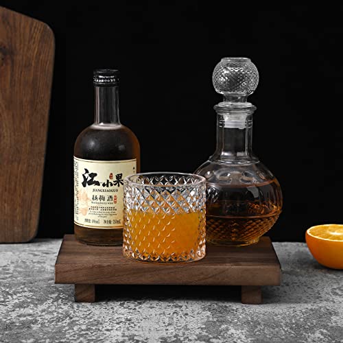 zoocatia Small Wood Tray Pedestal Stand Farmhouse Bathroom Decor Decorative Wooden Riser Kitchen Soap Dish Holder for Vanity, Counter, Sink, 9" x 5.9" - Walnut - color: Walnut, size: 9" x 5.9" x 1.6"