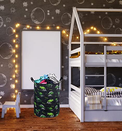ESSME Kids Hamper,Dinosaur Laundry Hamper Collapsible Canvas Dinosaur Storage Basket for Boys Room Decor, Nursery Hamper,Gift Baskets,Home Organizer(Dinosaur laundry hamper) - color: Dinosaur laundry hamper