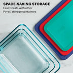 Pyrex Simply Store (5-Pack) Large Glass Food Storage Containers Set, (3, 6 & 11 Cup) Meal Prep Containers With Plastic BPA-Free Lids, Dishwasher & Microwave Safe - size: 5 Pack (Large)