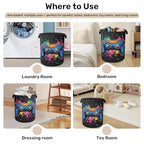 Laundry Basket, Dirty Clothes Basket, Gamers Controller Foldable Canvas Laundry Hamper with Handles - Toy Organizer, Heavy Duty for Home, Bedroom, Dorm, Bathroom - color: Gamers Controller