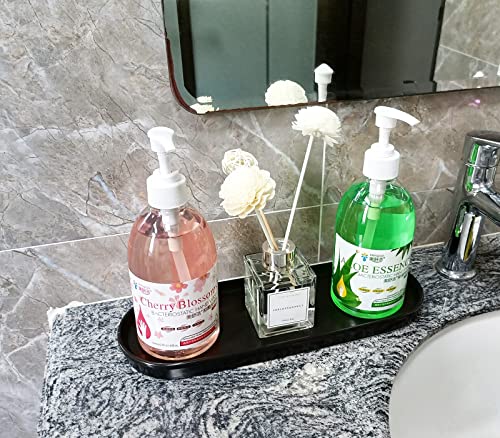 Simple Style Ceramic Sink Tray - Bathroom and Kitchen Counter Tray (Black) - color: Black
