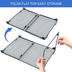 Neudeco Shelf Organizer - Stackable Cabinet Shelves - 2 Pack for Kitchen, Closet, Bathroom, Gray