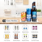 Soda Can Dispenser for Refrigerator, 3 Row Self-Pushing Rack, Fits up to 15 Cans, Width Adjustable Beverage Storage Rack, 15inch White - size: New 15 inch