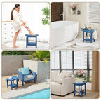 HIPS Shower Benches for Inside Shower, Shower Stool with Space-Efficient Storage Shelf, Waterproof Shower Chair Seat for Spa Bathroom(Navy Blue) - color: Navy Blue