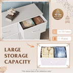 WLIVE White Dresser for Bedroom with 6 Fabric Drawers, Closet Dresser with Metal Frame, Wooden Top, Chest of Drawers for Closet, Living Room, Hallway - color: White
