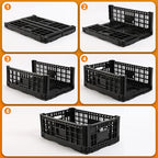 Collapsible Storage Bin Container，52 Liter Transfer heavy duty plastic storage box , Versatile Storage Basket milk crates (1)