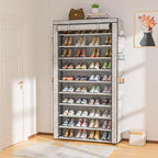 OYREL Shoe Rack 10Tier Large Capacity 50-56Pairs Beautiful Tall Shoe Shelf Free Standing Storage Cabinet Entryway Closet - size: 10Tier Multi