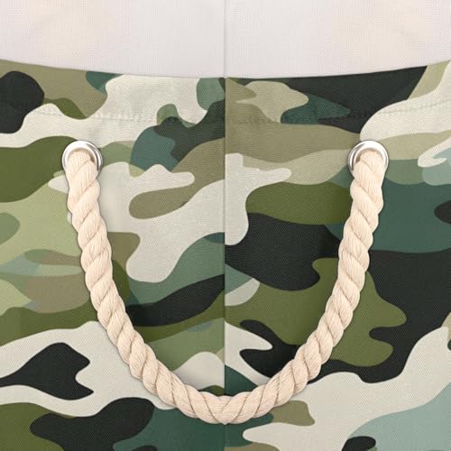 Pardick Camouflage Army Camo Large Round Storage Basket Collapsible Circle Storage Bin Laundry Hamper With Handle for Kids Toy Blanket Clothes Towel Living Room Nursery Storage Organizer Decor - color: Print 14