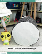 FANKANG Storage Basket, Nursery Hamper Canvas Laundry Basket Foldable with Waterproof PE Coating Large Storage Baskets for Kids Boys and Girls, Office, Bedroom, Clothes,Toys（Black Magic cube） - color: Black Magic cube