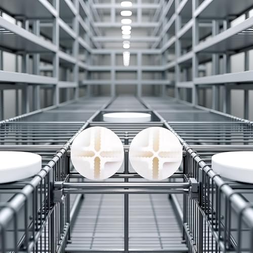 20 Pcs White Wire Cube Connectors Wire Grid Cube Connectors for Modular Closet Storage Organizer and Wire Grid Cube Storage Shelving Closet Mounted Storage and Organization Systems Plastic