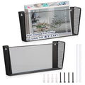 2 Pack Legal Size Wall Amount Pocket File Holder Metal Mesh Hanging Wall File Organizer Black Single File Pocket Wall Mounted Mail Organizer Magazine Rack for Office Home School 15.7" L x6.9" Wx3.4" H