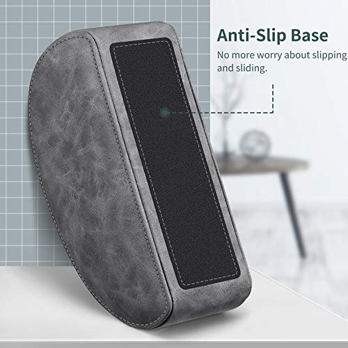Remote Control Holder with 5 Compartments, KENOBEE Anti-slip Desktop Caddy Storage Organizer for Remote Controllers, Office Supplies, Makeup Brush, Media Accessories, Gray - color: Gray, size: Small
