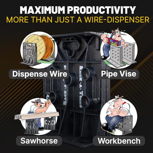 Rack-A-Tiers XL Multi-Purpose Cable Dispenser - Award Winning Electrical Wire Rack, Wire Spool Caddy (11470) - size: XL