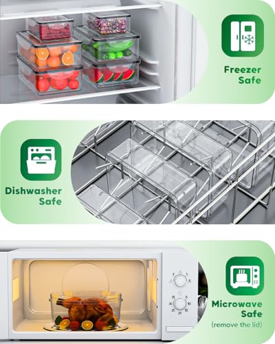 54 Pcs Food Storage Containers with Lids Airtight, (27 Containers &27 Lids) Reusable BPA-Free Plastic Food Containers for Kitchen Organization, Leak Proof Freezer/Microwave Safe Meal Prep Lunch Boxes - color: 54 Pcs