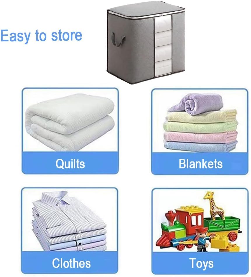 100L Extra Storage Bags with Zipper and Handles, Moving Boxes & Storage Bins Alternative, Packing Supplies, Moving Supplies for Dorm Room Essentials (20x19x12 IN) - size: 1 Pcs-100L Storage Bags