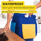 5-Pocket Waterproof Professional Cleaning Apron. Made for Pro Cleaners. Like a Cleaning Caddy Around Your Waist - color: Royal Blue, style: Standard