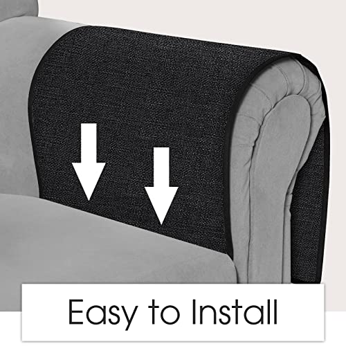 Joywell Remote Caddy Couch Remote Control Holder for Recliner Sofa Armrest Organizer Non Slip Arm Chair Caddie with 6 Pocket Storage for Magazine, Tablet, Phone, iPad, Black - color: Black, size: 19'' x 35''