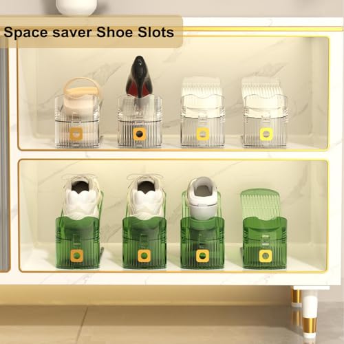 20Pack Shoe Slot Organizers Clear Shoe Stacker Organizer for Closet Shoe Holder Space Saver Rack Storage for Closet (clear, 20Pack) - size: 20 PACK