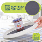 Lazy Susan Turntable, Set of 4, 10 Inch Non-Skid Lazy Susan Organizer for Cabinet, Pantry Organization, Kitchen Storage, Bathroom Sink Cabinet, Refrigerator, Countertop, Spice Rack (4 Pack 10 in) - size: Grey 10 In 4 Pack