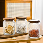 Adodeen 3-Pack 24oz Glass Jar With Airtight Lid,Kitchen Canisters For Countertop,Coffee Sugar Container Set,Pantry Glass Storage Containers For Flour,Candy,Loose Tea,Snack, mason jars - color: Sunflower/Bigonia/window-24oz