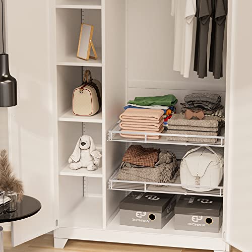 Large Pull Out Kitchen Cabinet Organizer, 22.7''-39.8''Width, Heavy Duty Slide Out Pantry Shelves Sliding Drawer Storage for Kitchen, Under Sink, Bathroom, Wardrobe, Set of 2 - color: 2 pack, size: XL(22.7''-39.8''W x 22''D)