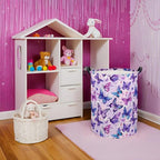 Butterfly Baby Laundry Basket & Toy Storage Bin, Purple Butterfly - color: Purple Butterfly