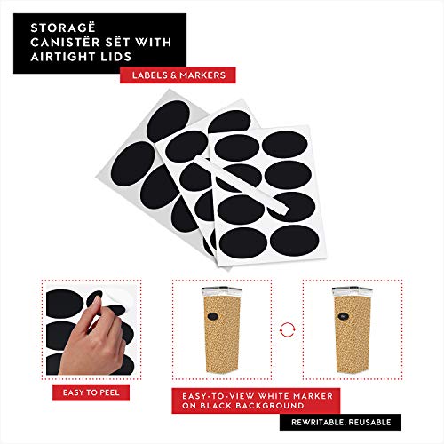 Airtight Food Storage Containers with Lids Set of 4-95 fl. oz Pasta storage Containers, BPA Free Plastic Spaghetti container - Air Tight Canisters for Kitchen Pantry Organization - color: 02 - Vertical (Set of 4)