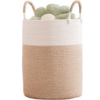 80L Extra Large Laundry Hamper Basket Tall Woven Rope Clothes Hamper Blanket Basket for Living Room Bathroom Bedroom Brown 16"L x 16"W x 22"H - color: Brown1, size: Extra Large (80L)
