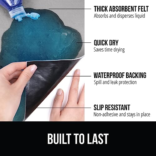 GORILLA GRIP LeakGuard Non-Adhesive Under Sink Mat for Kitchen Cabinet, Waterproof Quick Dry Shelf Liner, Durable Absorbent Felt Mats for Bathroom Sinks, Cabinets, Dresser, Easy Trim, 24x30 Light Gray - color: Light Gray, size: 24"W x 30"L