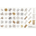 Bead Storage Solutions Elizabeth Ward Plastic See-Through Stackable 1,111 Piece Gold/Silver Assorted Costume Jewelry Findings Tray Bead Organizer - style: 1,111 PC Jewelry Findings