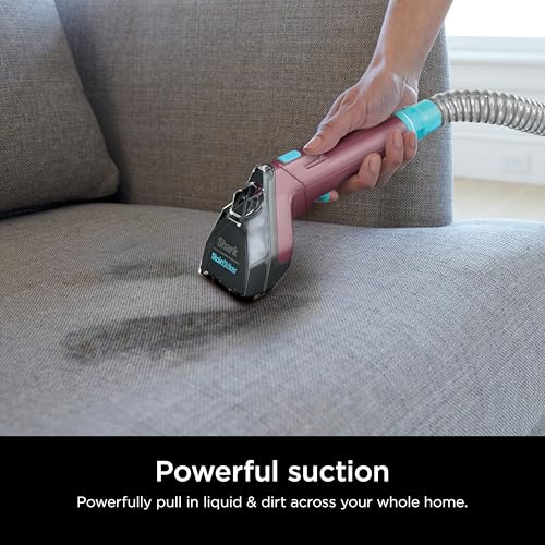Shark Carpet Cleaner Machine, Portable Upholstery StainStriker, Spot, Odor & Stain Remover, 2 Carpet Cleaner Solutions, 3 Tools, Perfect for Pet Hair, Area Rugs, Couches, Burgundy, PX203BRN - style: StainStriker