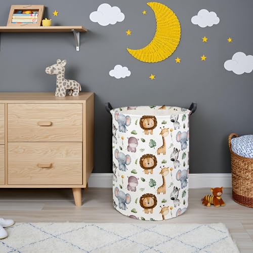 Baby Laundry Hamper Basket Baby Hamper for Nursery Boy and Girl Cute Kids Toys Storage Bin Organizer Animal Room Decor(Animal) - color: Animal