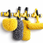 Good Grip Wall-Mounted Mop and Broom Holder Storage Organizer Cleaning Tools Hanger for Kitchen Garden Laundry Room and Garage (4 slots, 5 hooks)