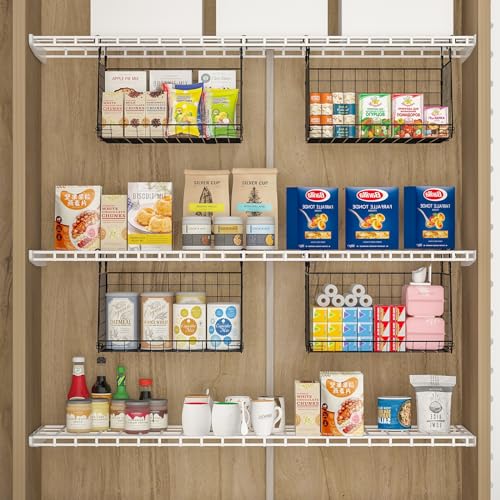 3-Pack Hanging Laundry Room Organizaton：Foldable Laundry Basket Wire Basket with 360°Rotating Hooks Small Space Organization Over Washer and Dryer Shelves - Hanging Closet Organizer, Black Patent - size: 3-Pack 13.9*11*28.9inch