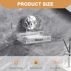 Soap Dish Holder Suction Cup, Wall Mounted Self Draining Soap Case & Sponge Rack, No Drilling Suction Bar Soap Holder for Bathroom, Kitchen Sink - style: Soap size, 1 piece