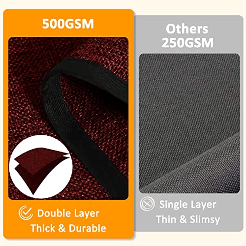 Joywell Remote Control Holder for Recliner Sofa Armrest Organizer Non Slip Armchair Caddy with 6 Pocket Storage for Magazine, Tablet, Phone, iPad, Burgundy - color: Burgundy, size: 19'' x 35''