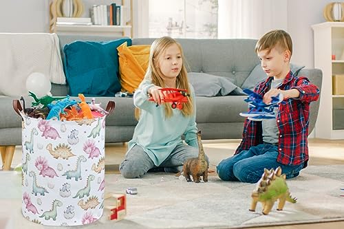 ESSME Kids Dinosaur Laundry Basket,Dinosaur Laundry Hamper for Boys Room Decor,Baby hamper,Nursery Hamper,Cute Basket.(Cute Dinosaur) - color: Cute Dinosaur