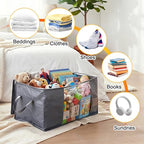 YGEOMER Bedding Storage 90L Blanket Storage Bags 6 Pack Large Foldable Heavy Duty Clothes Containers for Closet, Clothing, Comforters, Bedding, Bed Sheets, Pillows and Toys Organizers - size: 90L