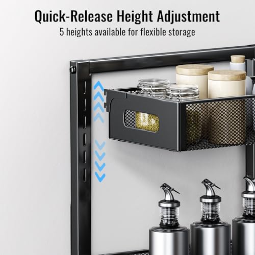 TISTAYA Under Sink Organizer, Silk-Smooth Metal Sliding Drawer Organizers and Storage Rack, Pull Out Cabinet Shelf for Kitchen, Bathroom, Pantry, Cabinet, Closet - color: Black, size: L-2PC