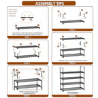 Shoe Rack - 4-Tier Shoe Organizer with Adjustable Shelf Height, Sturdy Shoe Storage Shelf, Perfect for Front Door Entrance, Closet & Entryway, Easy to Assemble, DIY Layering Options (M - 4 Tier) - size: 4 Tiers