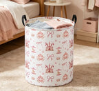 Essme Kids Laundry Basket,Castle Hamper Waterproof Storage Bin for Girls, Pink Hamper,Gift Baskets(Castle) - color: Castle