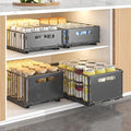 Pull Out Cabinet Organizer, Slide Out Cabinet Organizer Heavy-Duty Carbon Steel Expandable Drawer Adjustable Sliding Shelf Under Sink Rack Shelf for Kitchen Pantry Bathroom Closet - color: black small 1pc
