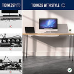 Cable Management net - Under Desk Wire Management - Flexible Under Desk Cable Management Tray White - color: White