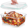 Vtopmart 6.5L/ 220oz/ 27.5cup Extra Large Glass Food Storage Containers with Snap Airtight Lids for Roasting Turkey, Chicken, Baking Casserole, Fruits, Party, BPA Free, Oven Safe, Freezer, Dishwasher - size: 1pack 220oz
