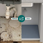 Under Sink Mat, 28" x 22" Silicone Kitchen Cabinet Tray, Waterproof & Flexible Under Sink Liner for Kitchen Bathroom and Laundry Room - size: 22"W x 28"L